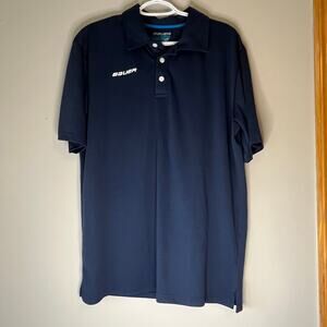 Men’s Bauer Short Sleeve Navy Polo Size Medium